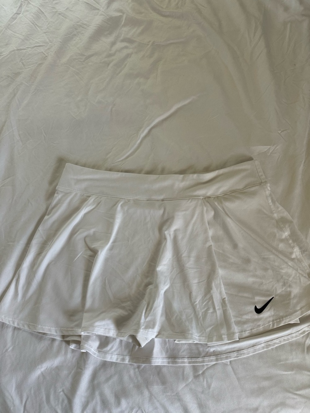 Nike White Women's Athletic Tennis Skort with Black Swoosh